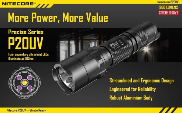 Nitecore P20UV 800 Lümen El Feneri