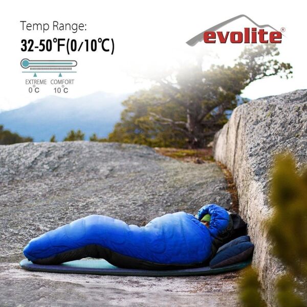 Evolite Alfa Pro Uyku Tulumu 0 MAVİ - Right