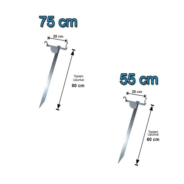 Ayarlanabilir Olta Kamışı Ayağı (Kum Dikeni) 75 Cm