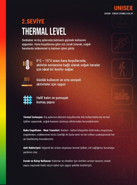 Blackspade Unisex Termal Tişört 2. Seviye SİYAH - XL