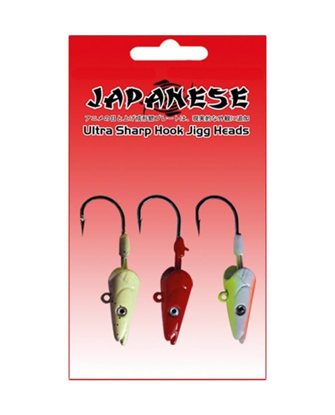 Japanese Ultra Sharp Hook Jigg Heads Üçlü Zoka Seti 16 Gr