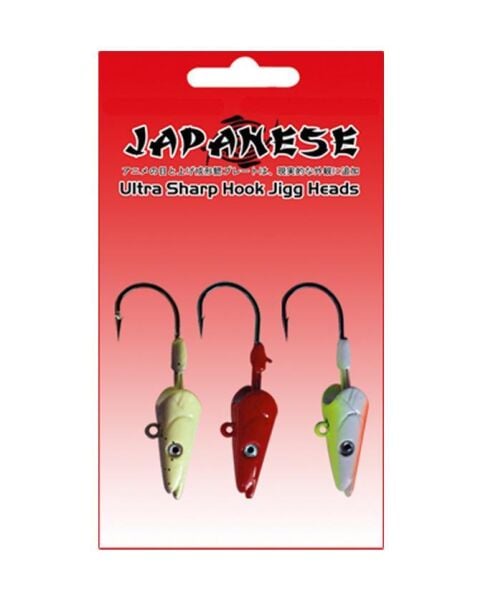 Japanese Ultra Sharp Hook Jigg Heads Üçlü Zoka Seti 16 Gr