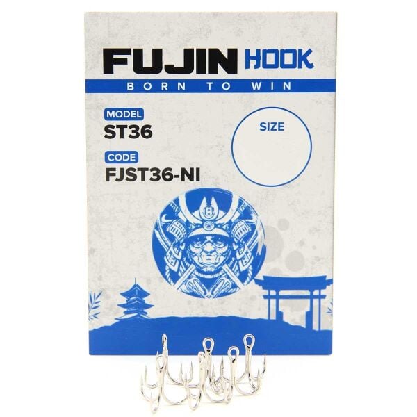 Fujin ST36 Nickel Üçlü Maket Balık İğnesi Nickel - NO:12
