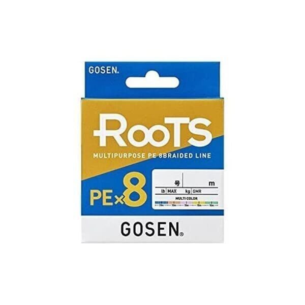 Gosen X8 Roots PE 8 Örgü Spin İp Misina 150mt Multi Color MULTİCOLOR - 0,171 MM