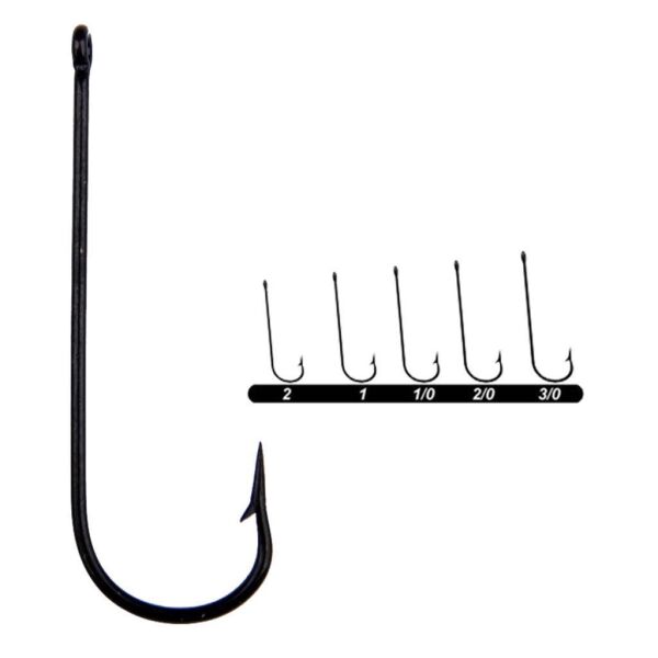 Youvella Delikli Uzun Black Nikel Olta İğnesi NO:1/0 - Black Nickel