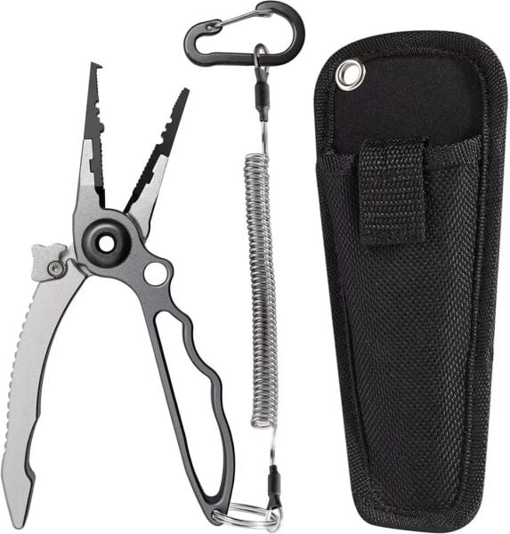 Captain 7506 Alüminyum Halka Açıcı İp Kesici Kılıflı Kendinden Kilitli 19cm Pense