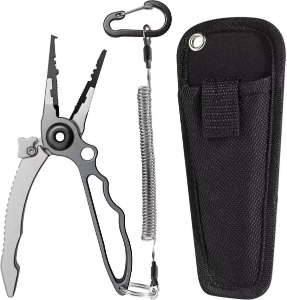 Captain 7506 Alüminyum Halka Açıcı İp Kesici Kılıflı Kendinden Kilitli 19cm Pense