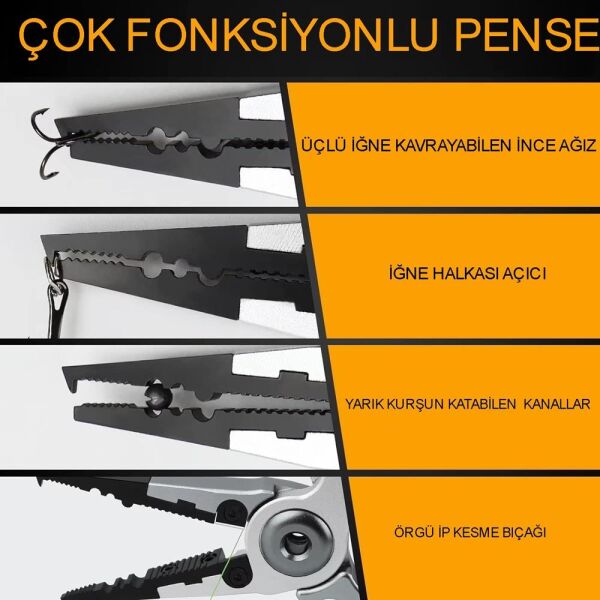 Captain 7506 Alüminyum Halka Açıcı İp Kesici Kılıflı Kendinden Kilitli 19cm Pense