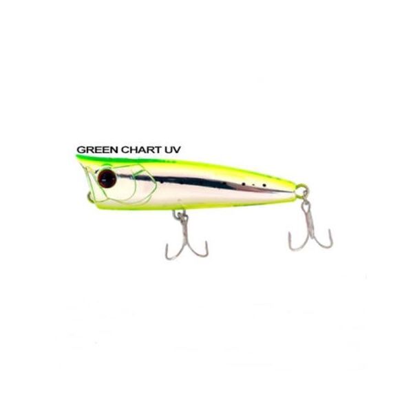 Ryuji Pop Walker 10cm 24gr Maket Yem Green Chart UV