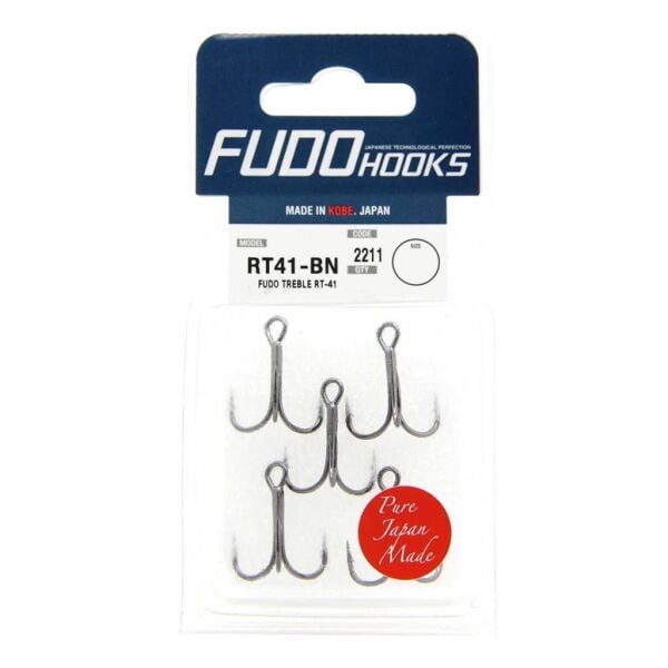 Fudo Treble RT41-BN Black Nikel Üçlü Olta İğnesi