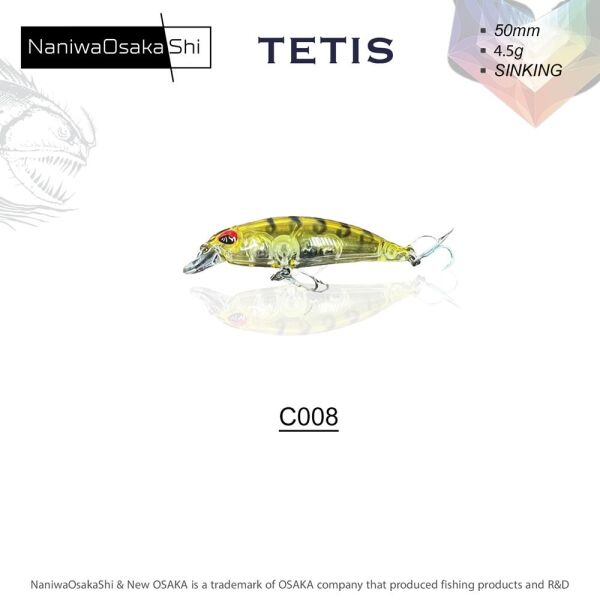 NaniwaOsakaShi Tetis 50mm 4.5gr Sinking Maket Balık
