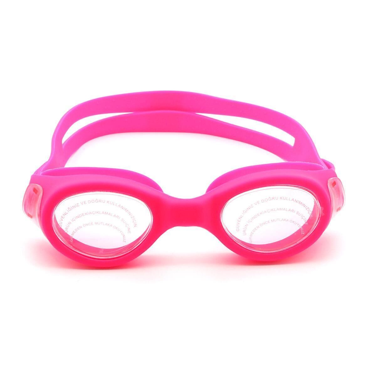 Bermuda Silikon Antifog Yüzücü Gözlüğü PEMBE