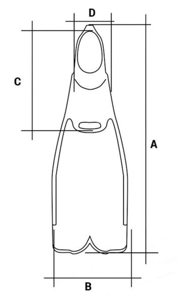 Oceanus Pro Plastic Fin Long Blade Değiştirilebilir Pala Palet SİYAH - 45-46