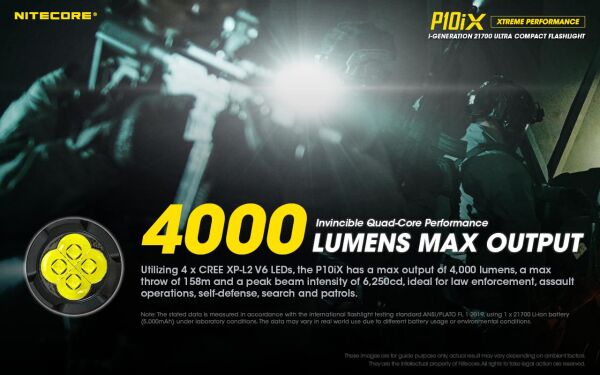 Nitecore P10IX 4000 Lümen El Feneri
