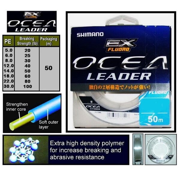 Shimano Ocea Leader EX Fluorocarbon Olta Misinası 50 mt 0,29 MM