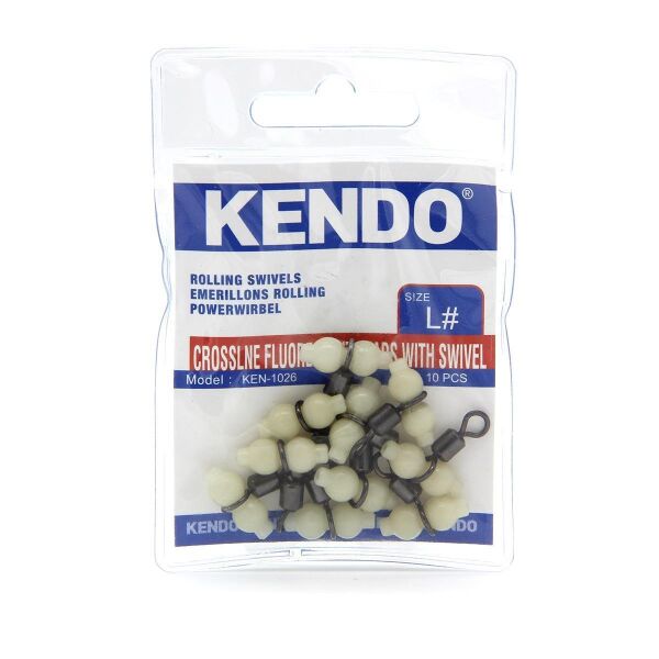 Kendo Crossline Fluorescent Beads With Swivel ( T Fırdöndü ) L