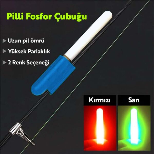 Anchor Pilli ve Aparatlı Fosfor Light Stick KIRMIZI