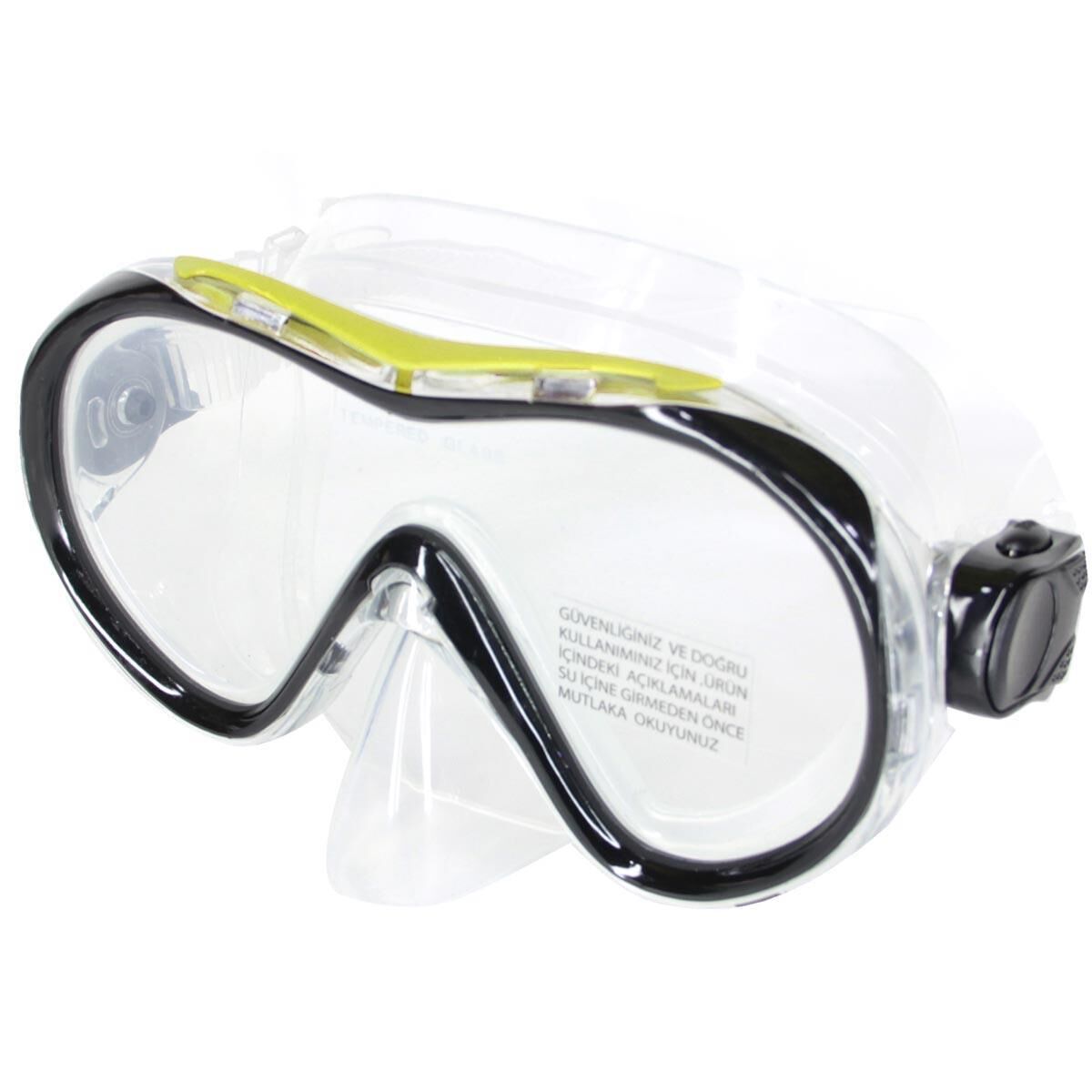 Bermuda Olimpos Tempered Yüzücü Maskesi Şeffaf/Sarı