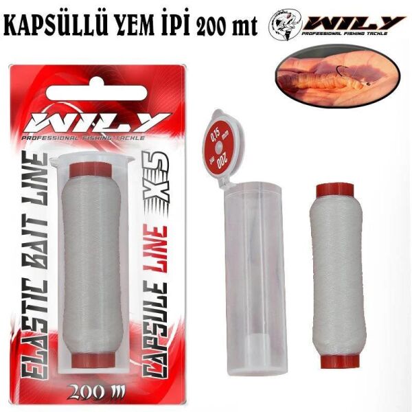 Wily Kapsüllü Elastik Yem İpi 200 mt 0.15 mm
