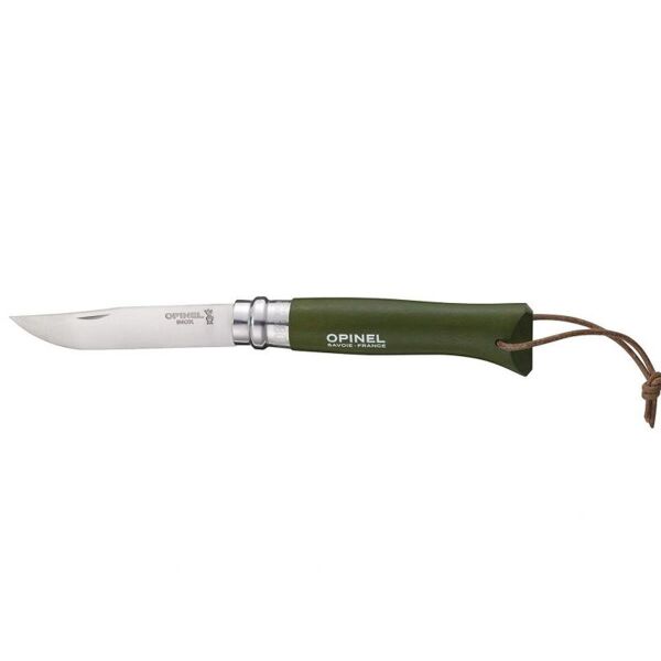 Opinel Inox No 8 Gürgen Saplı Paslanmaz Çelik Çakı KIRMIZI