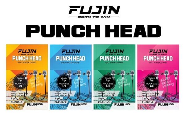 Fujin Punch Head Jig Head no.1/0 3 Gr