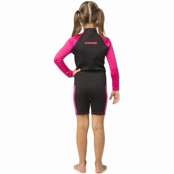 Cressi Little Shark Junior Shorty LS Dalış Elbisesi BLACK / PINK - 2MM - 3/4 YAŞ
