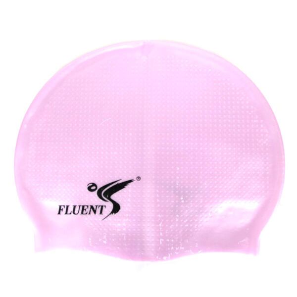 Fluent Çantalı Silikon Swim Cap Yüzücü Bone PEMBE