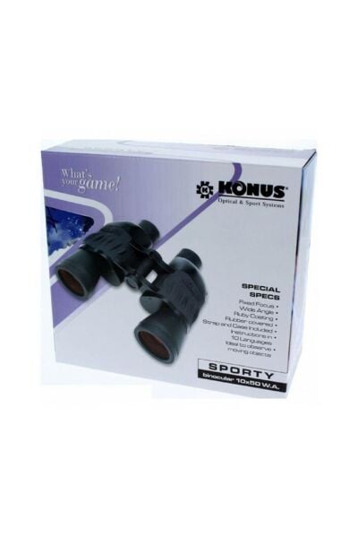 Konus Sporty 10x50 WA Dürbün Yakut Kaplama Lens Siyah
