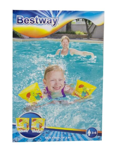 Bestway Turtle Armbands Figürlü Şişme Deniz Kolluk 23 x 15 cm Sarı