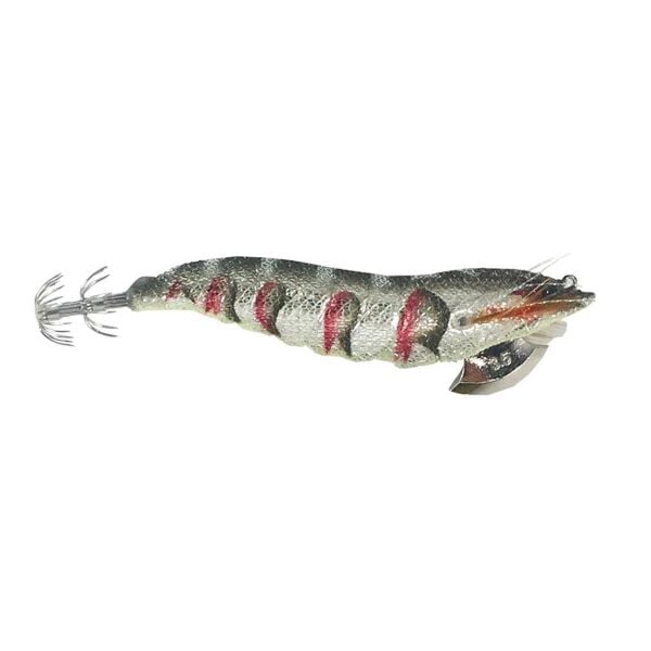 Savage Gear 3D Shrimp Egi Jig 7,5 cm 14 gr Kalamar Zokası Cloth Olive Glow