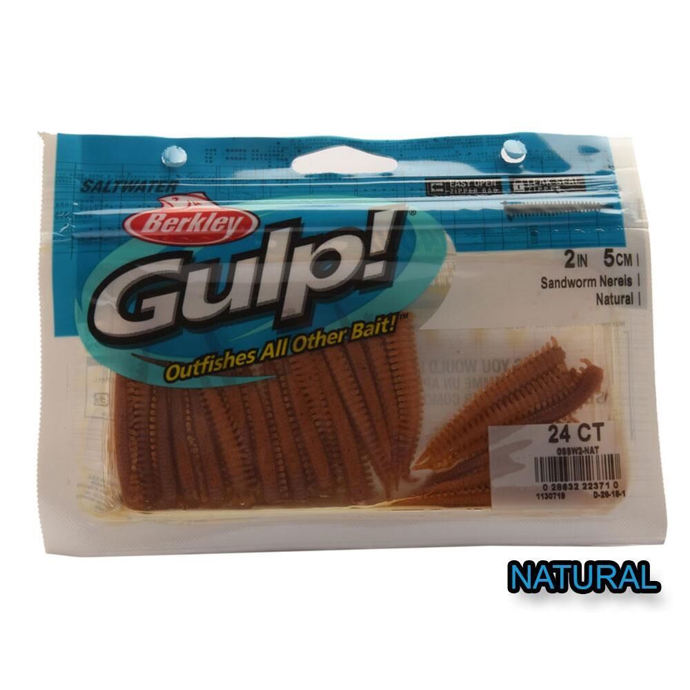 Berkley Gulp Alive Sandworm 5Cm 2İnç 24Ct Silikon Yem NATURAL
