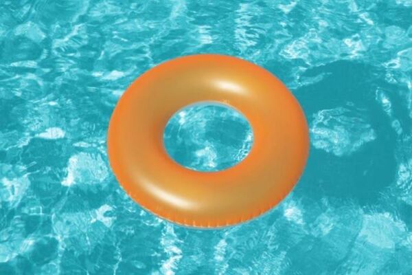 Bestway Neon Renk Şişme Simit 76 cm TURUNCU