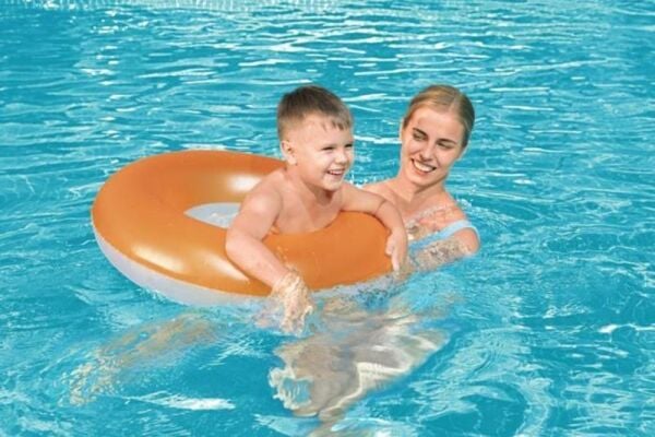 Bestway Neon Renk Şişme Simit 76 cm TURUNCU