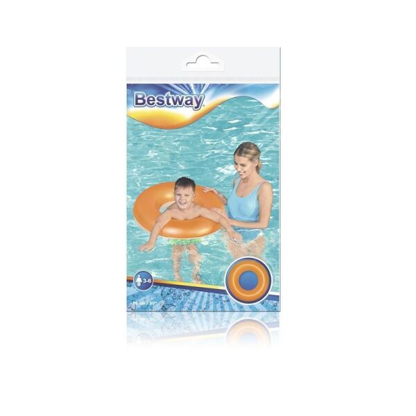 Bestway Neon Renk Şişme Simit 76 cm TURUNCU