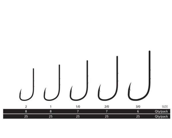 Hayabusa HBTH 282 Delikli Tırnaklı Canlı Yem İğnesi Black Nikel