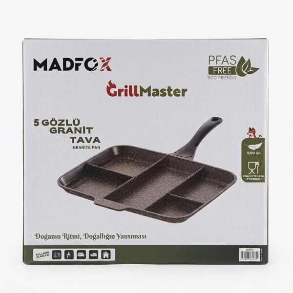 Madfox GrillMaster 5 Gözlü Granit Döküm Tava