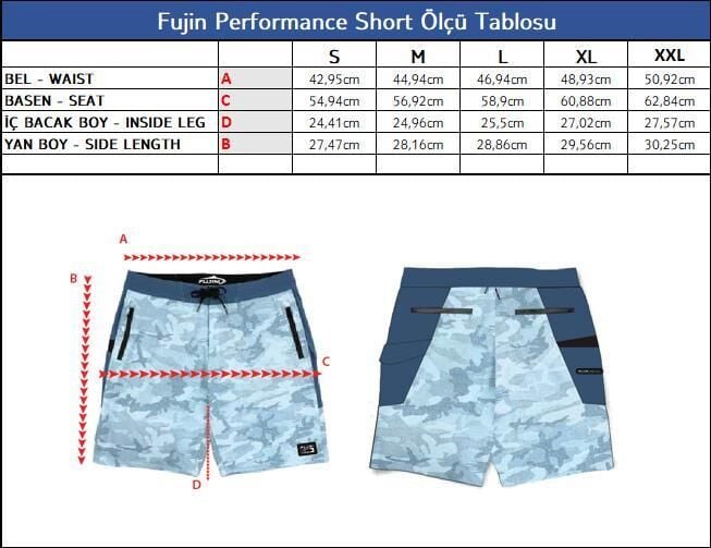 Fujin Performance Short Camo Indigo