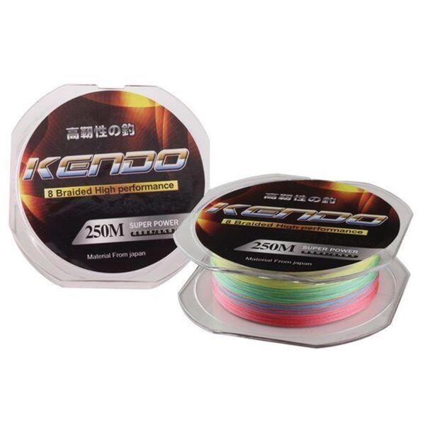 Kendo Dynema Multicolor 8Örgü Olta Misinası 250Mt MULTİCOLOR - 0,26 mm