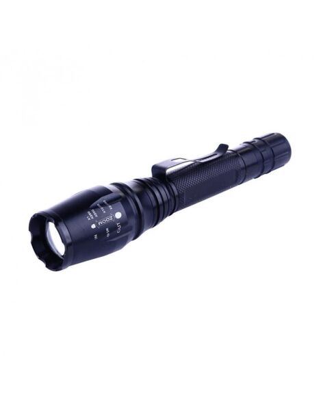 Black Watton Profesyonel TX6 Şarjlı Zoomlu El Feneri