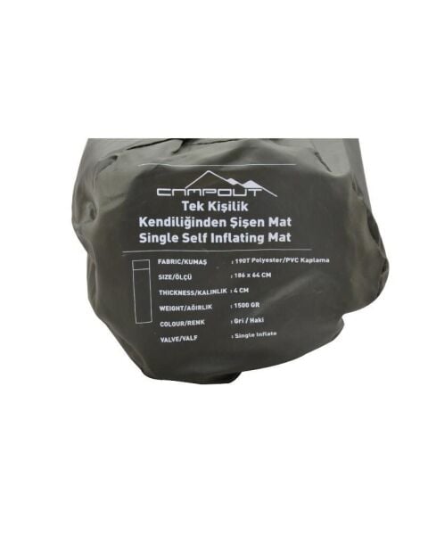 Nurgaz Kendiliğinden Şişen Kamp Matı HAKİ