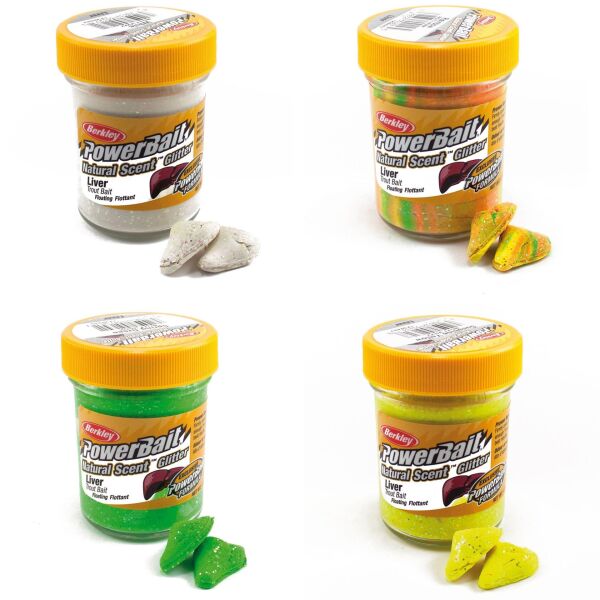 Berkley Powerbait Natural Scent Glitter Trout Bait Liver Alabalık Hamuru