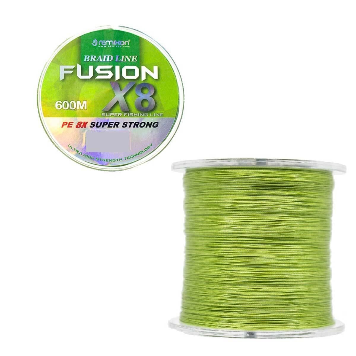 Remixon Fusion x8 Green İp Olta Misinası 600mt GREEN - 0,20 mm