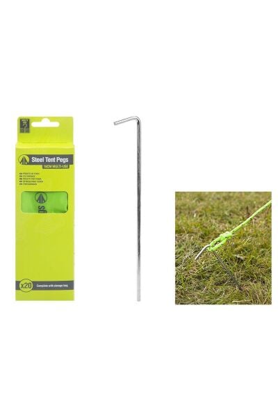 Summit 18 cm Çelik Çadır Kazığı 20'li Paket