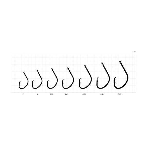 Sasame F-401 Light Ciircle TW Olta İğnesi Black Nickel - NO:1/0