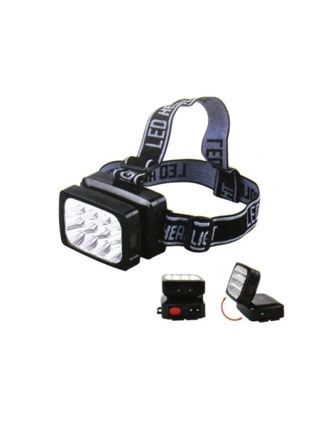 Black Watton 12 Led Şarjlı Kafa Feneri ( 1200 MAH+50 HZ )