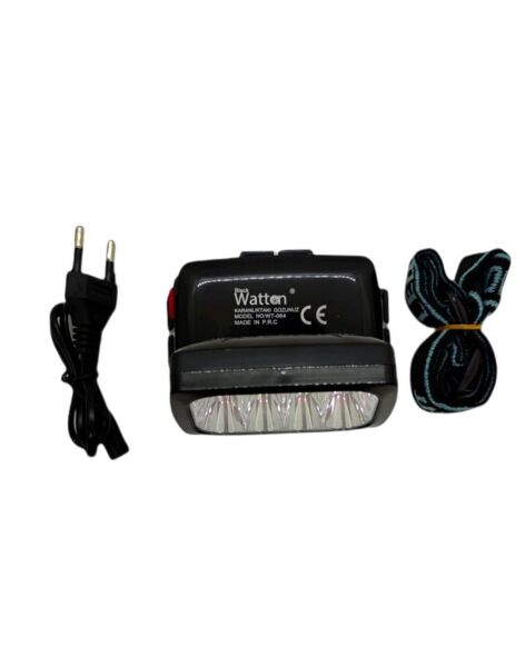 Black Watton 12 Led Şarjlı Kafa Feneri ( 1200 MAH+50 HZ )