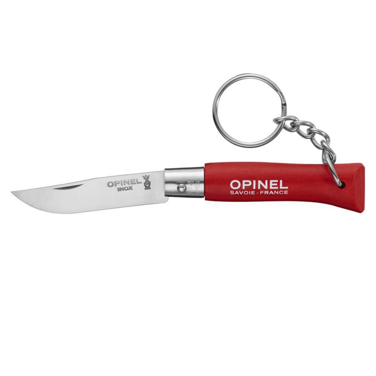 Opinel No 4 Anahtarlıklı Paslanmaz Çelik Çakı KIRMIZI