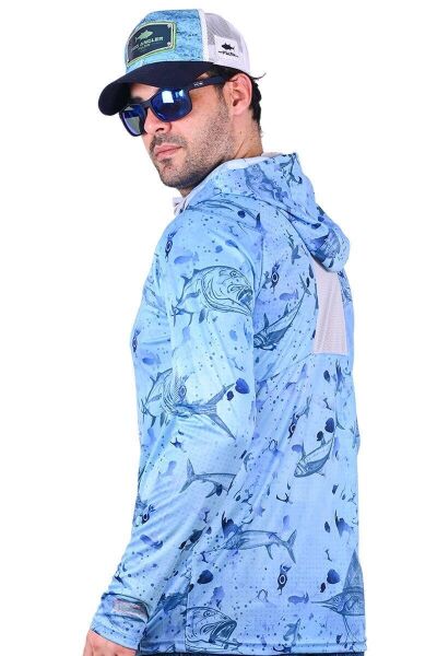 Fujin Pro Angler T-Shirt Blue Fish Blue Fish - M