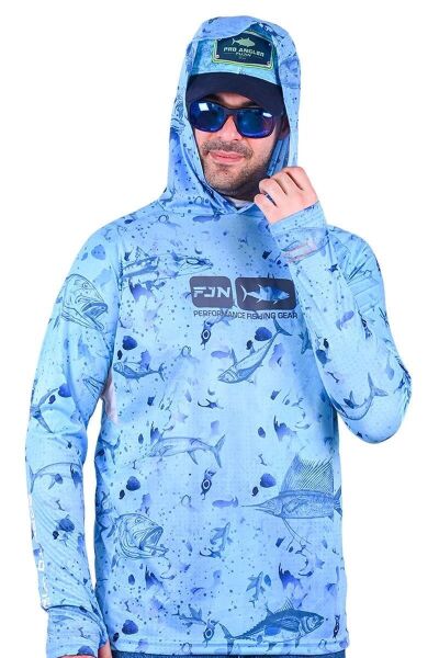 Fujin Pro Angler T-Shirt Blue Fish Blue Fish - M