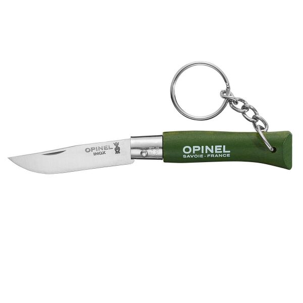 Opinel No 4 Anahtarlıklı Paslanmaz Çelik Çakı HAKİ